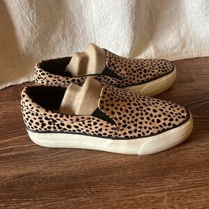 Restricted Tan and Black Loafers Slip-Ons